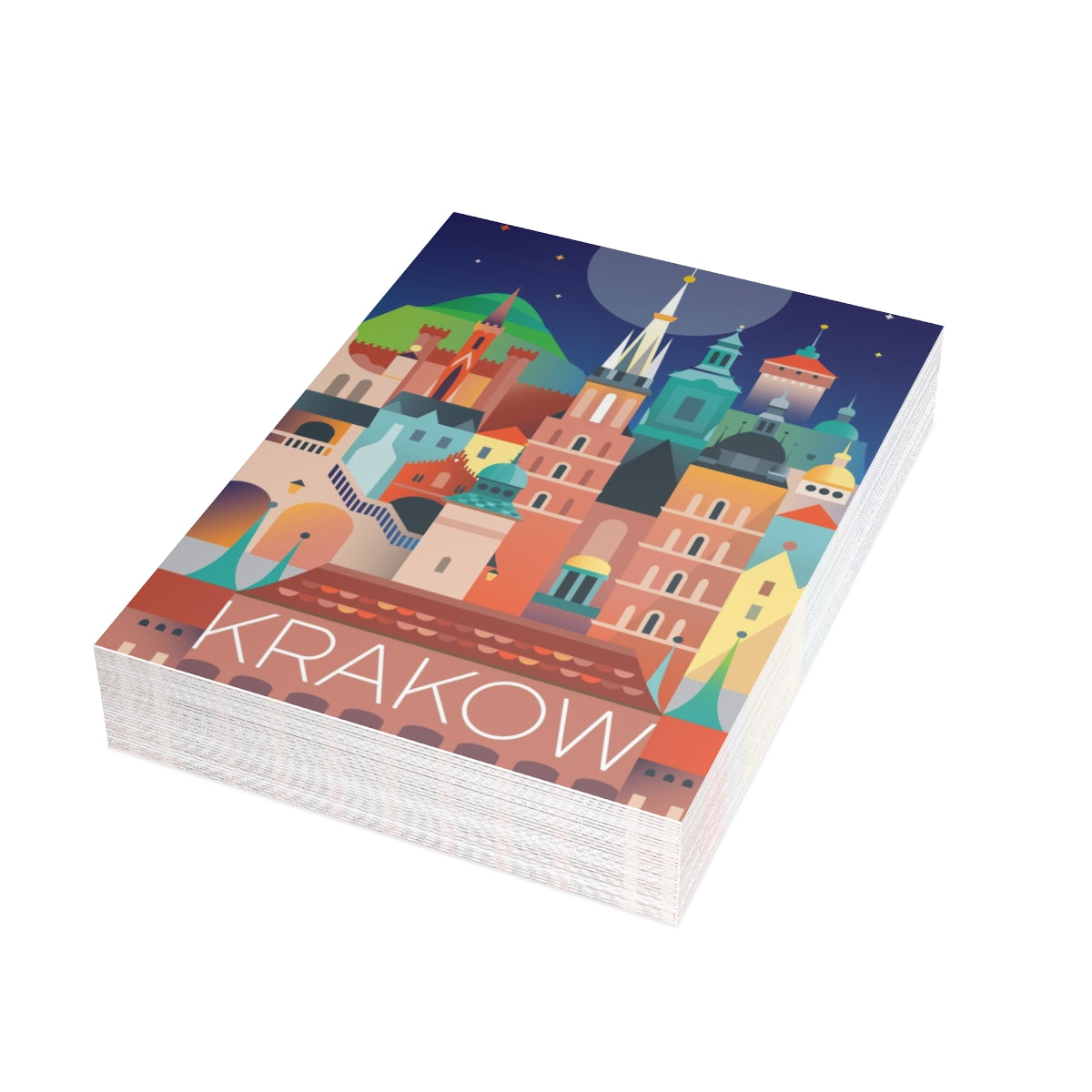 Krakow Folded Matte Notecards + Envelopes (10pcs)
