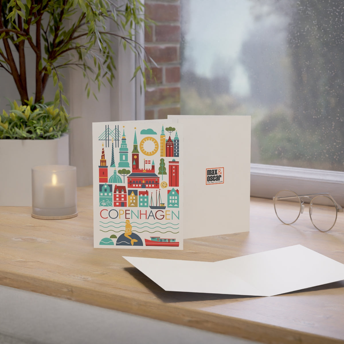 Copenhagen Scandi Folded Matte Notecards + Envelopes (10pcs)