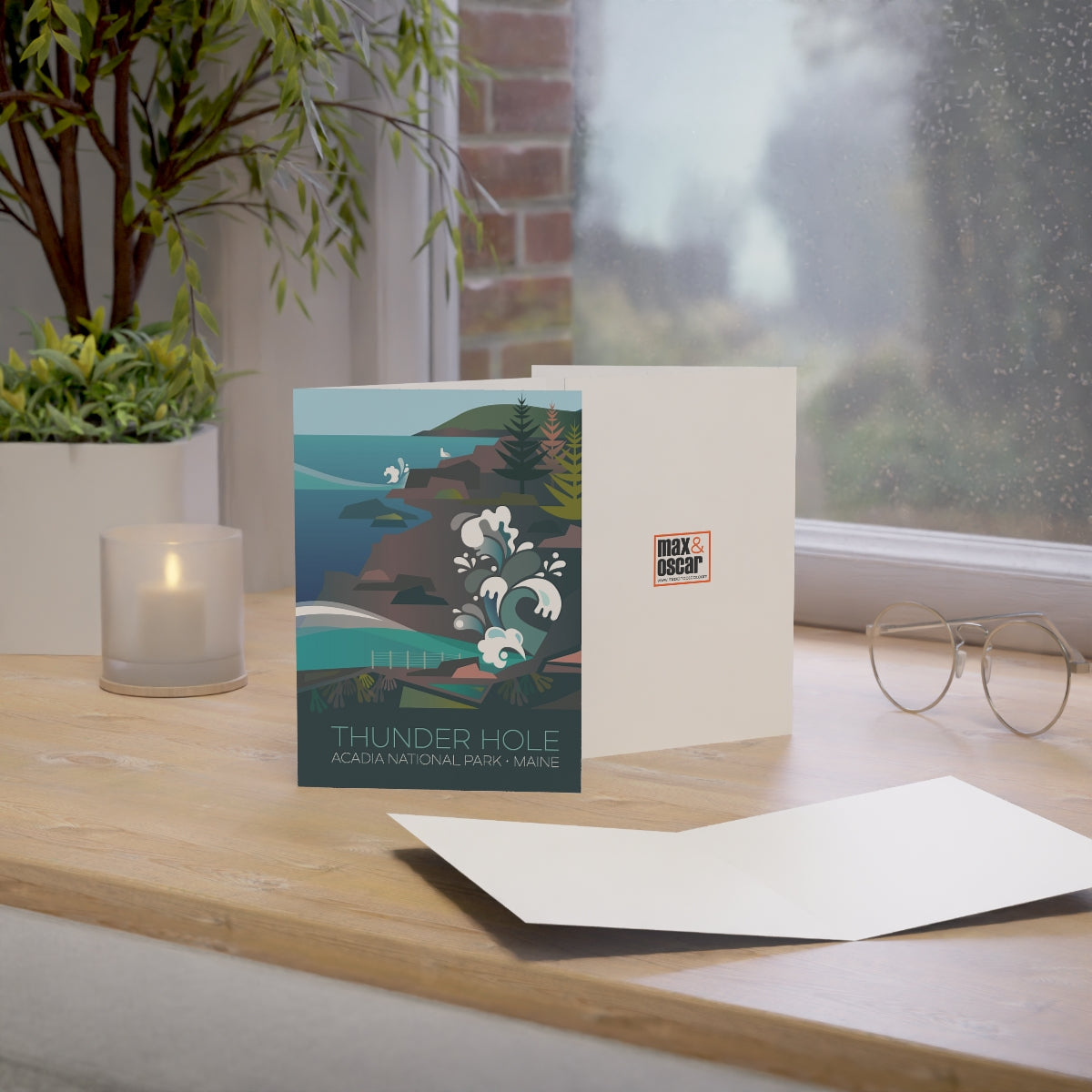 Acadia National Park, Thunder Hole Folded Matte Notecards + Envelopes (10pcs)