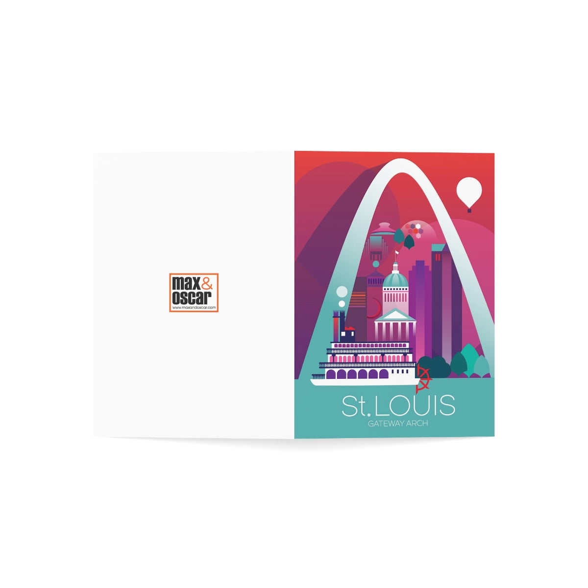 St Louis Folded Matte Notecards + Envelopes (10pcs)