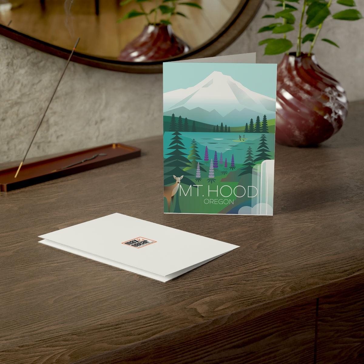 Mount Hood Folded Matte Notecards + Envelopes (10pcs)