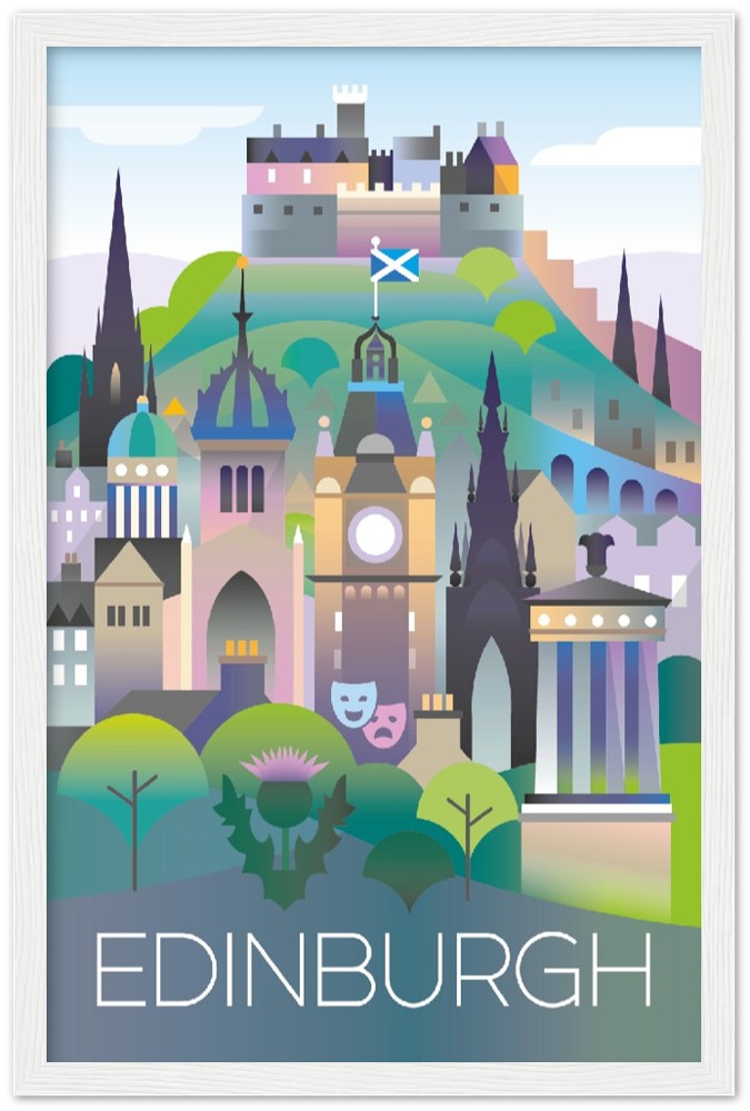 Edinburgh Premium Matte Paper Wooden Framed Poster