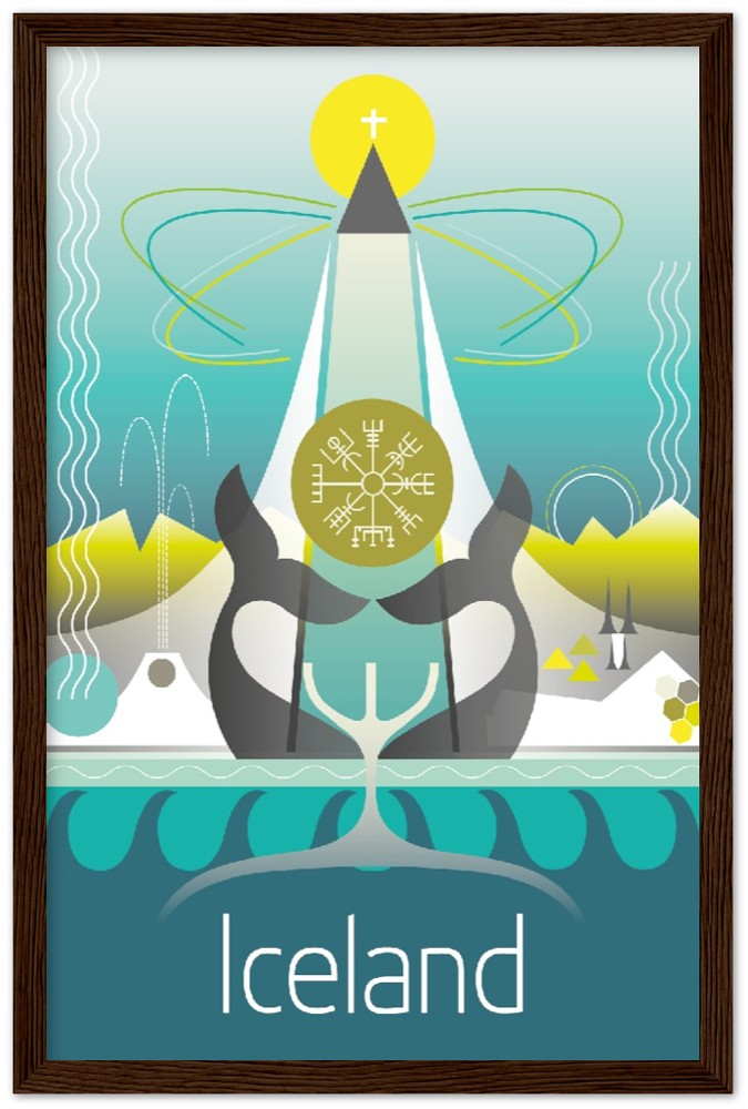 Iceland Premium Matte Paper Wooden Framed Poster
