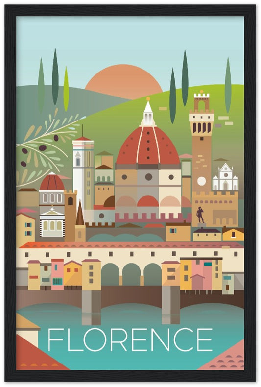 Florence Premium Matte Paper Wooden Framed Poster