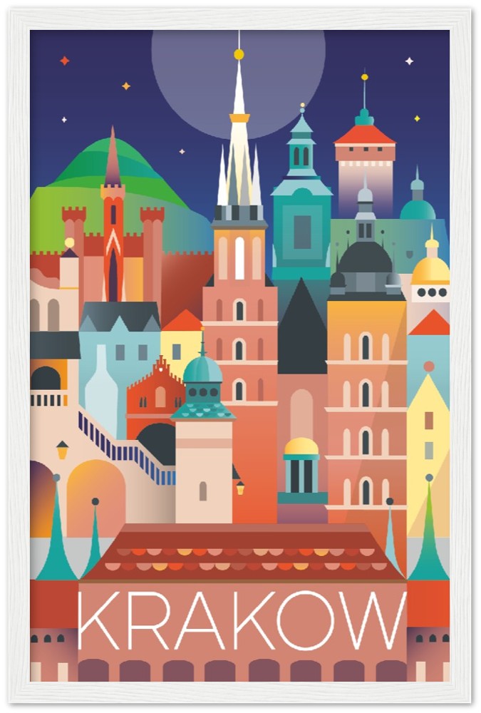 Krakow Premium Matte Paper Wooden Framed Poster