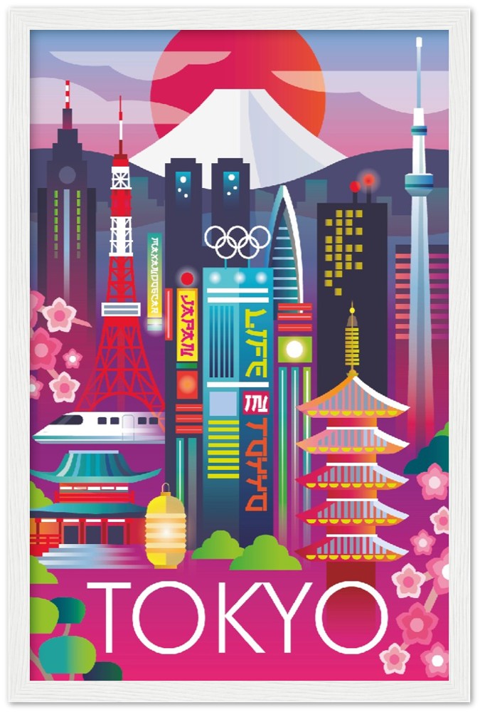 Tokyo Premium Matte Paper Wooden Framed Poster