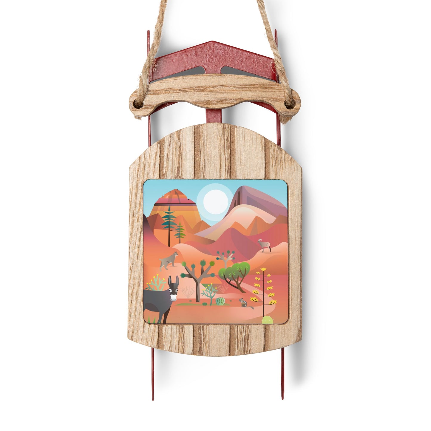Red Rock Sled Ornament