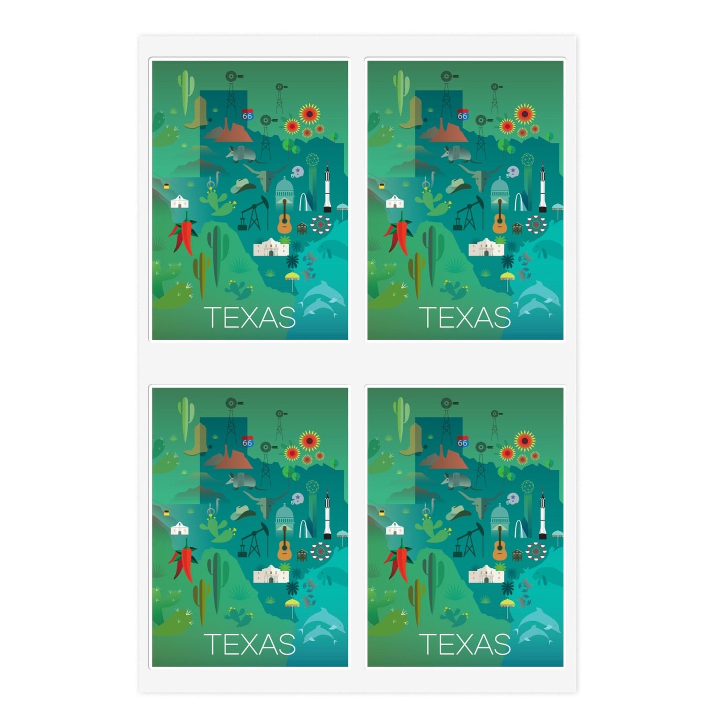 Texas Sticker Sheet