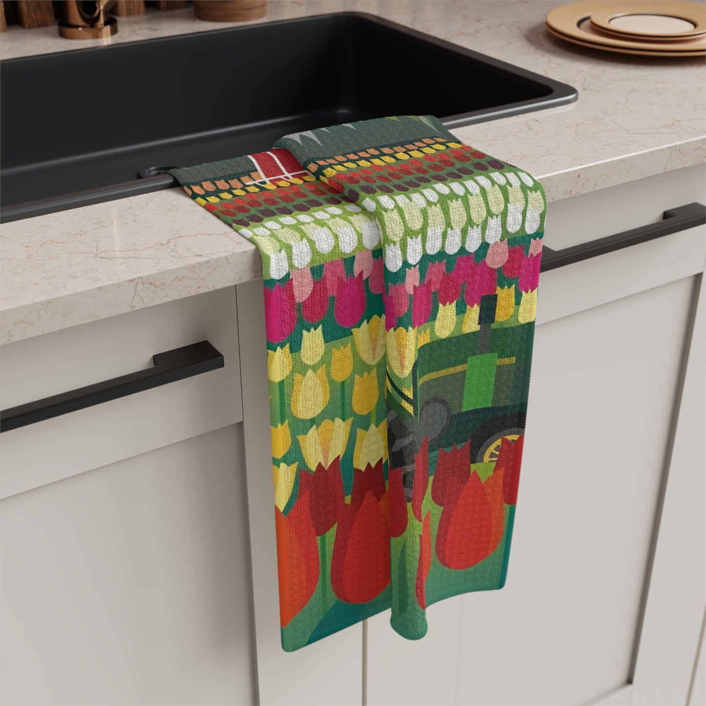 Tulip Mania Microfiber Tea Towel