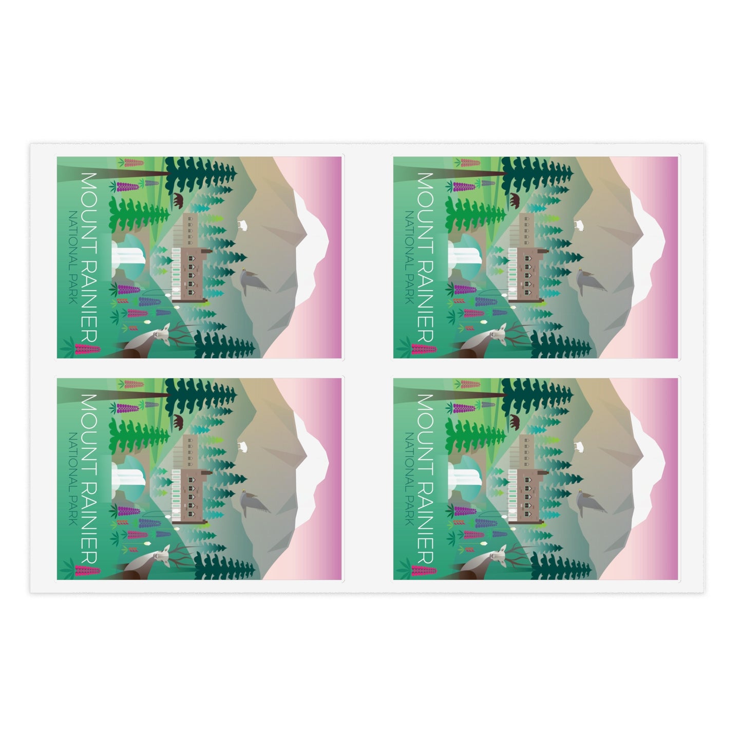 Mount Rainier National Park Sticker Sheet