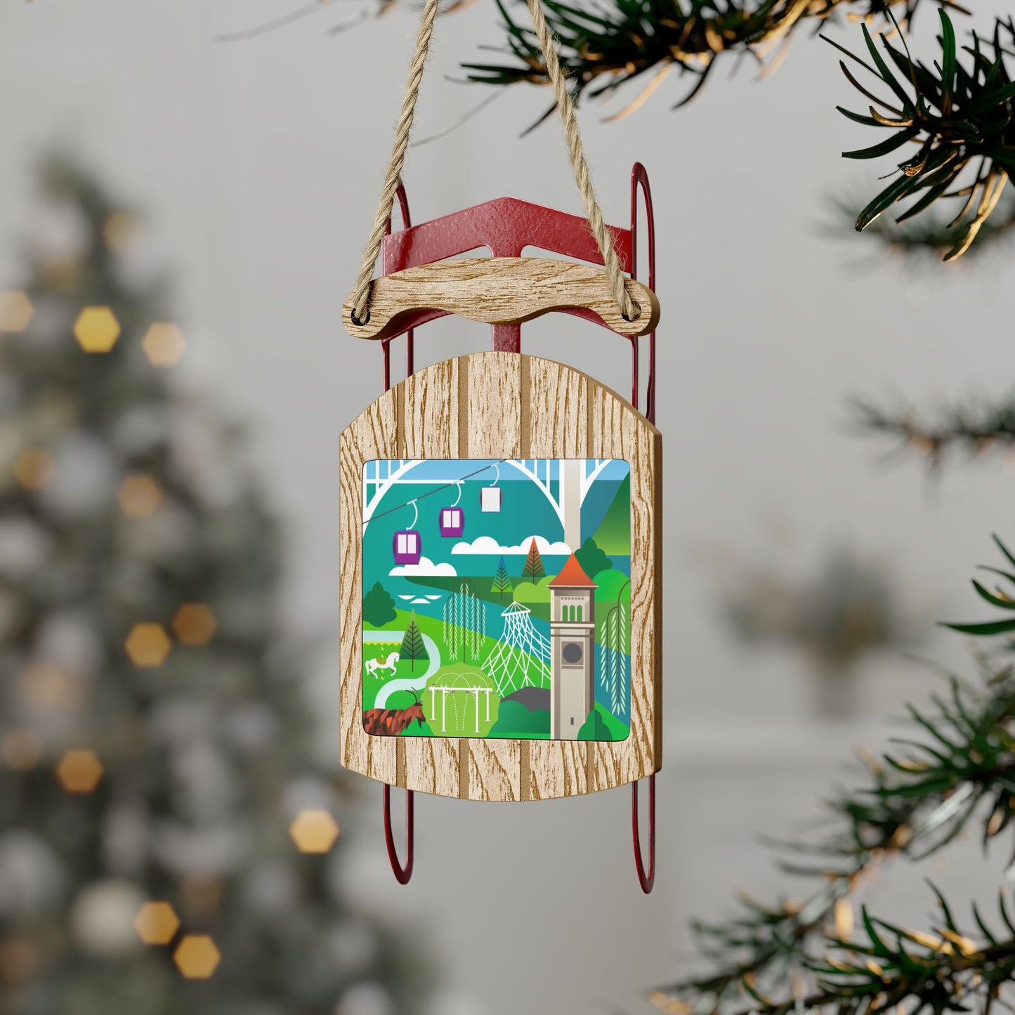 Spokane Sled Ornament
