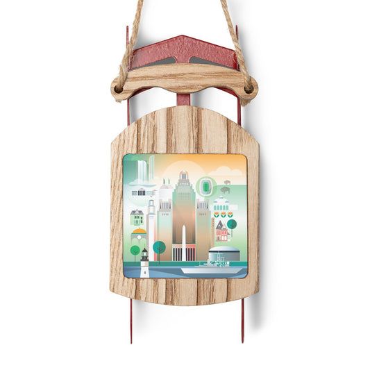 Buffalo, New York Sled Ornament