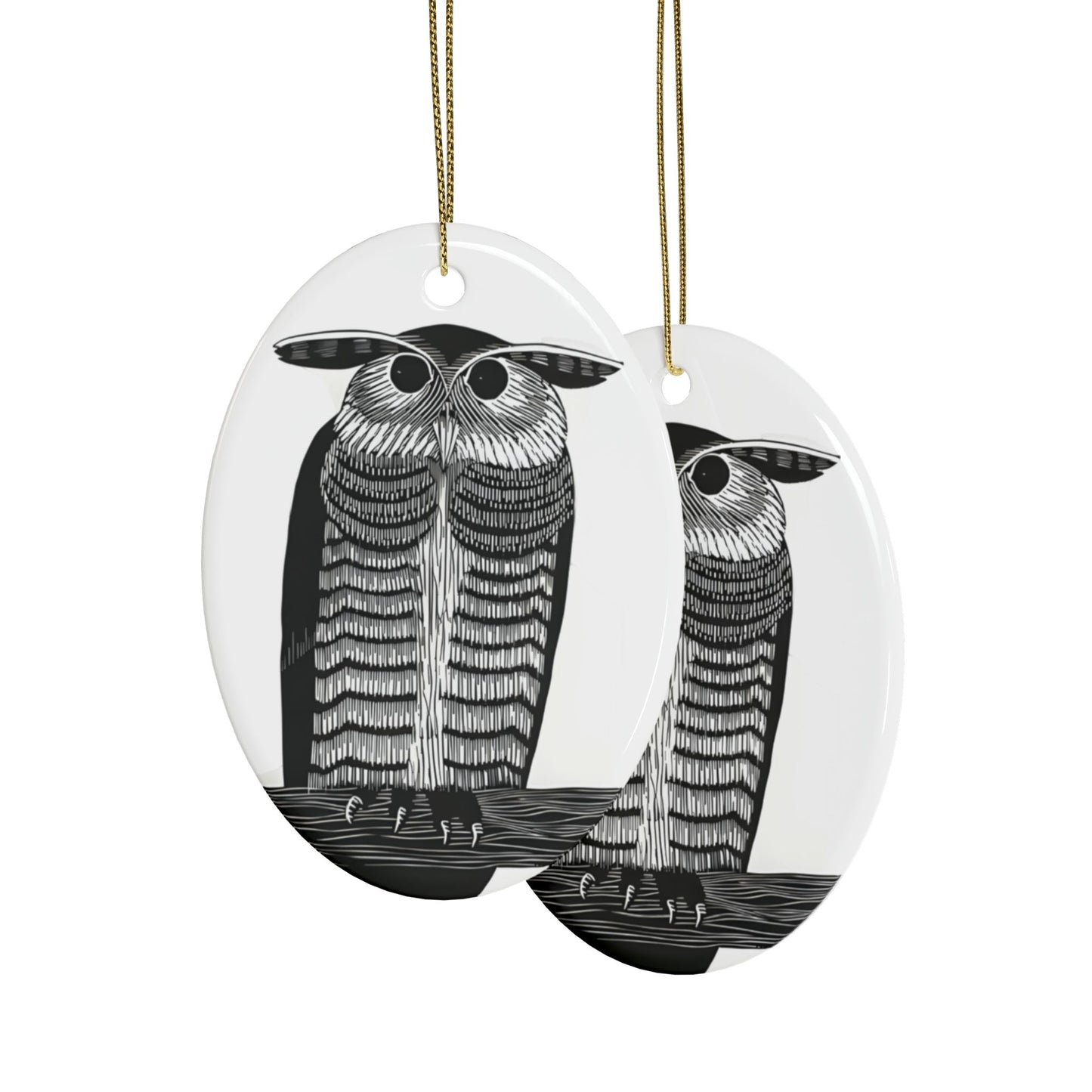 Owl Ceramic Ornament