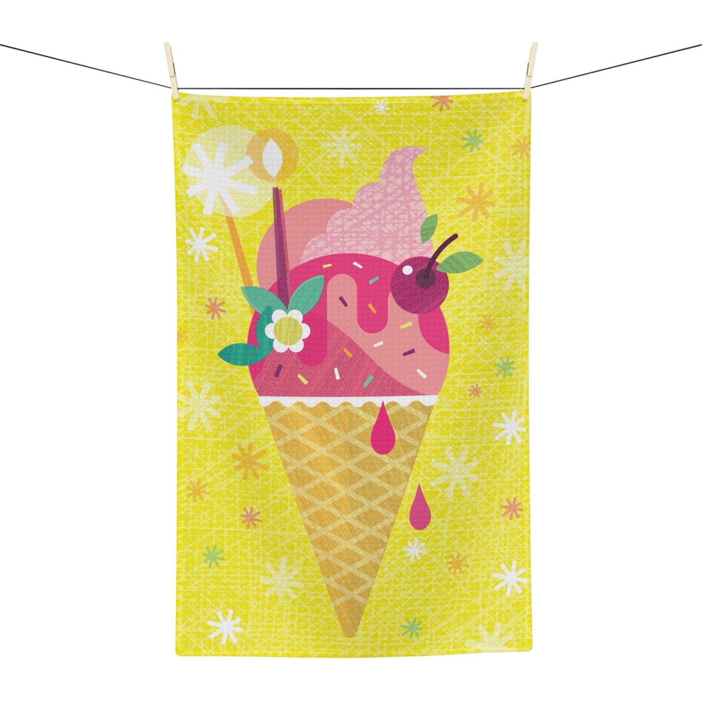 Ice Cream Microfiber Tea Towel