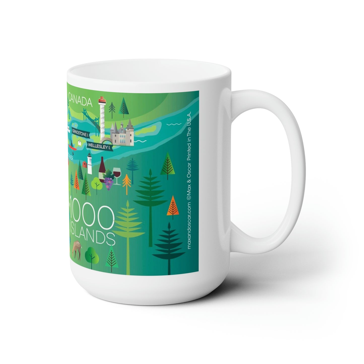 Tasse en céramique des Mille Îles 11oz ou 15oz 