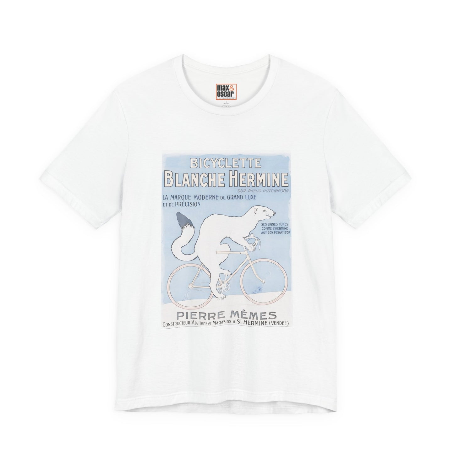 Bicyclette Blanche Hermine Vintage Graphic Tee