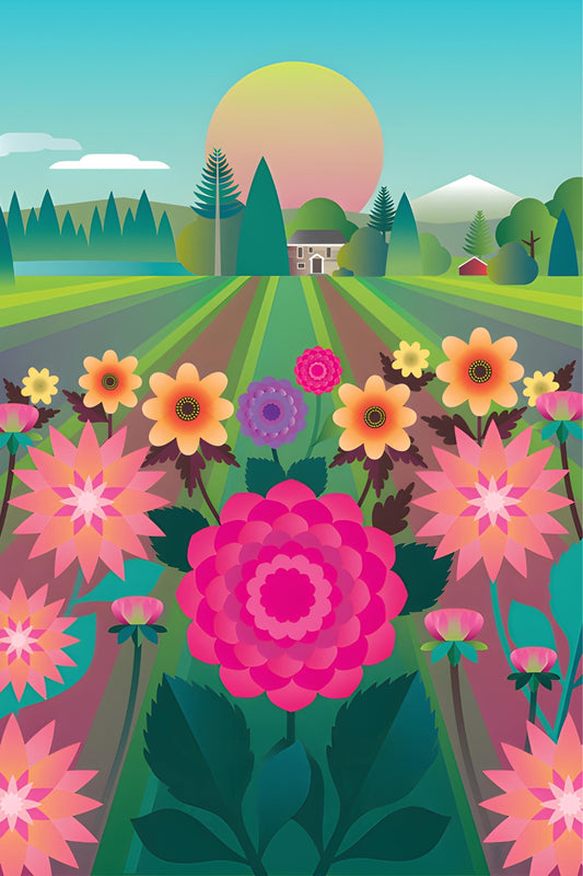 Dahlia Delight Print