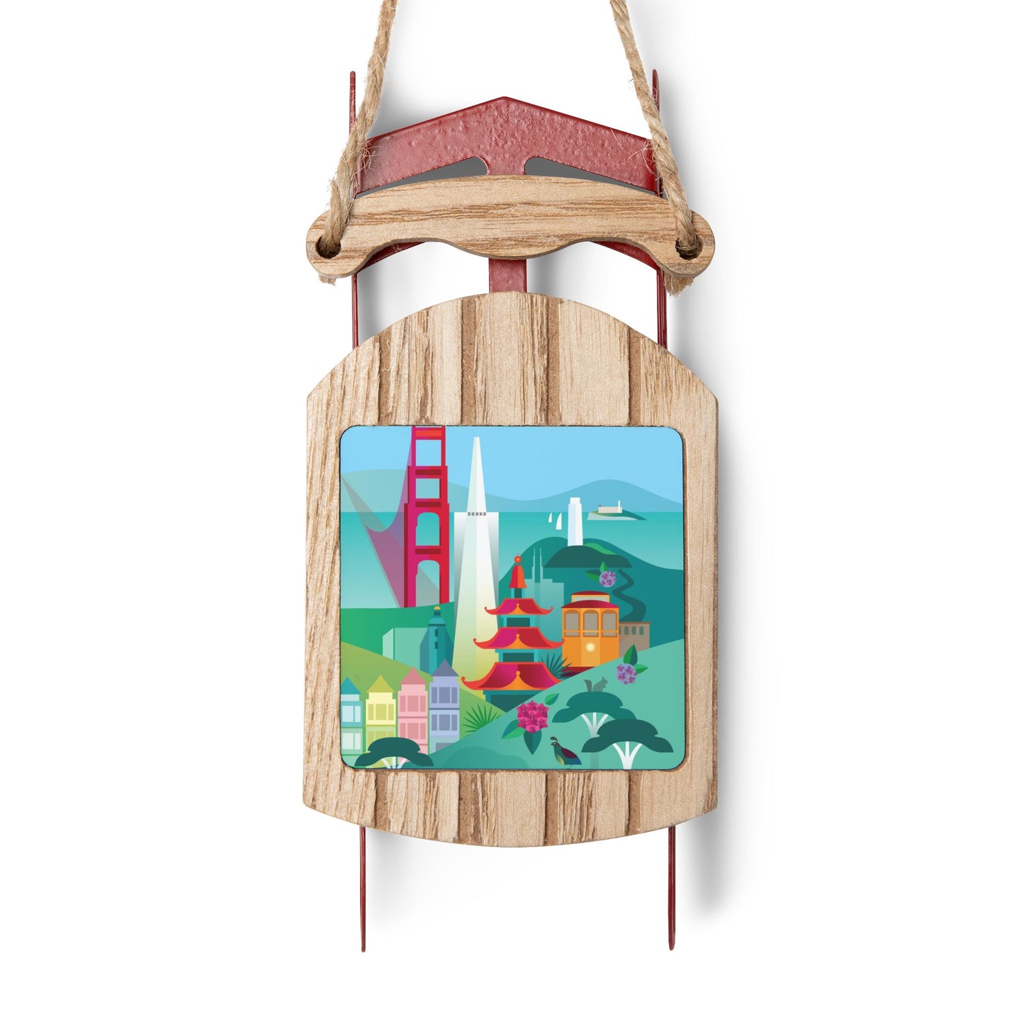 San Francisco Sled Ornament