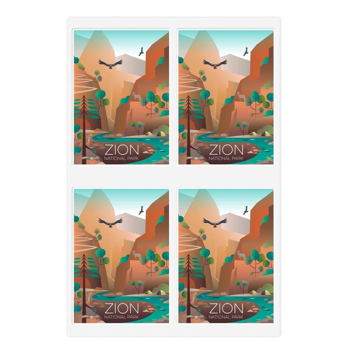 Zion National Park Sticker Sheet