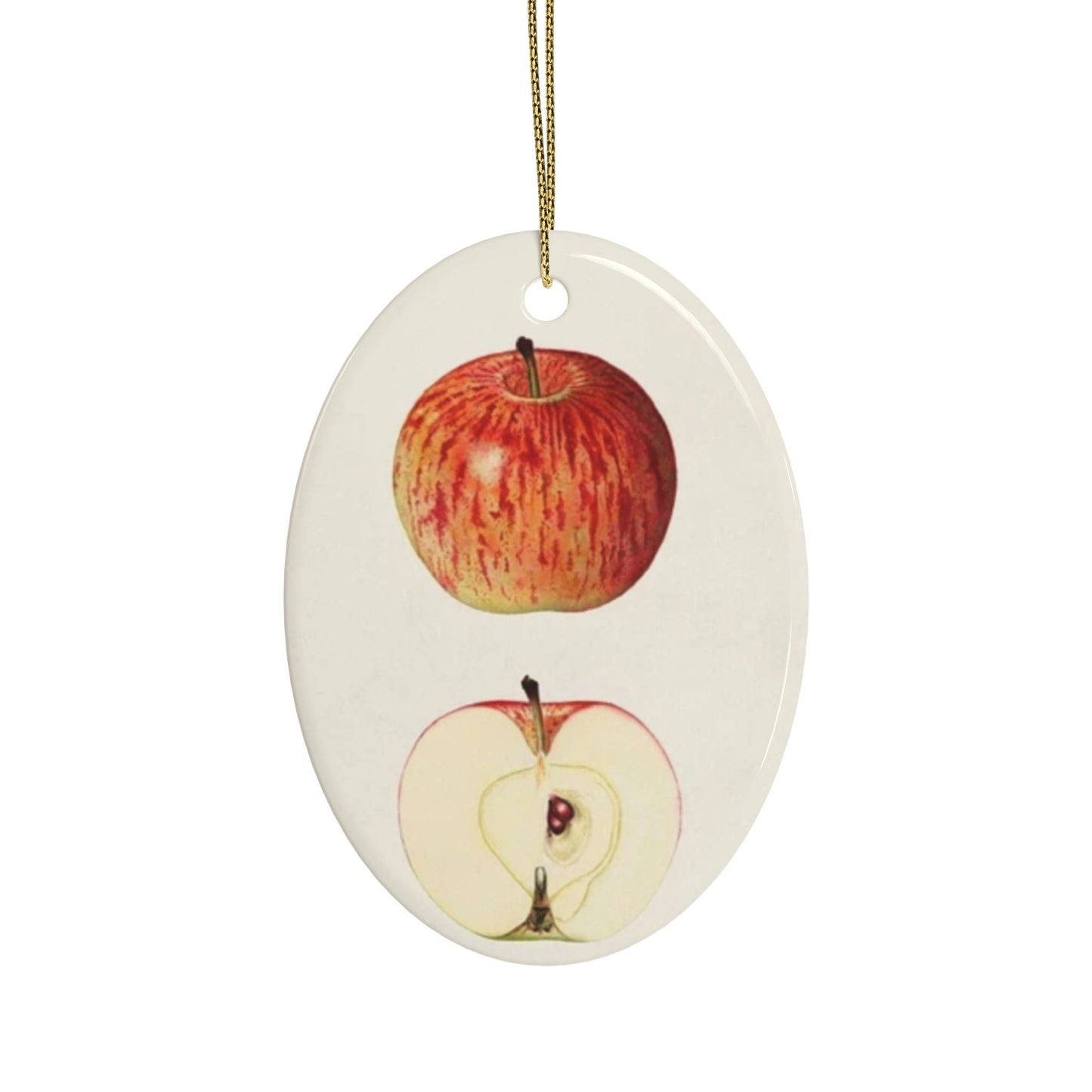 Apple Botanical Ceramic Ornament