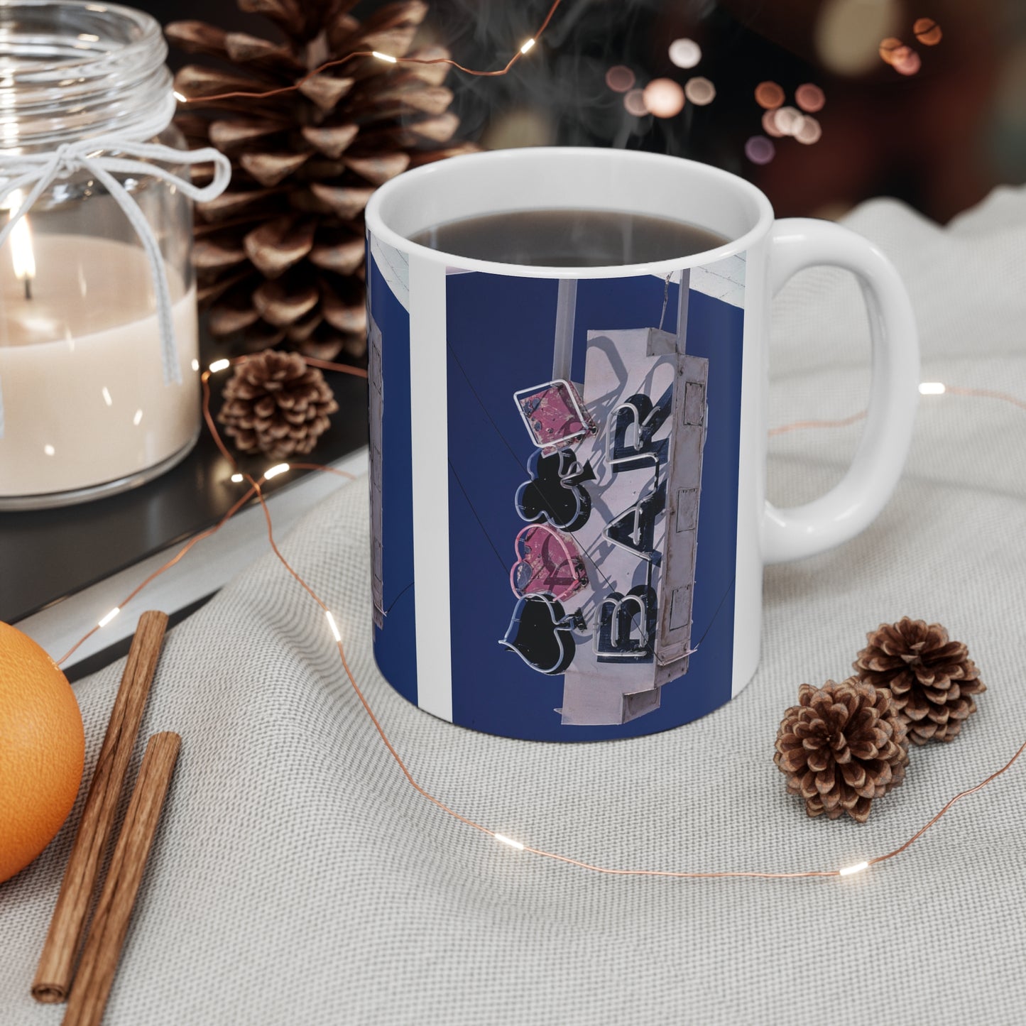 ROADSIDE MUGS - Neon Bar Ceramic Mug 11oz
