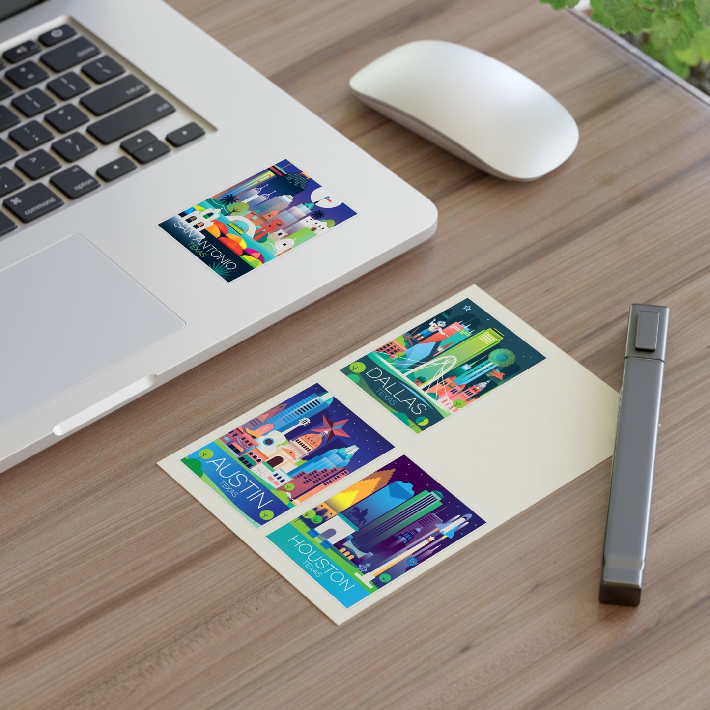 Texas Cities Sticker Sheet