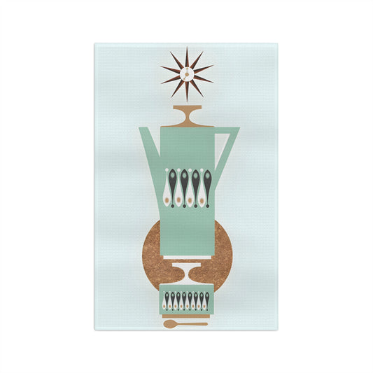 Mid-Century Teapot Microfiber Tea Towel