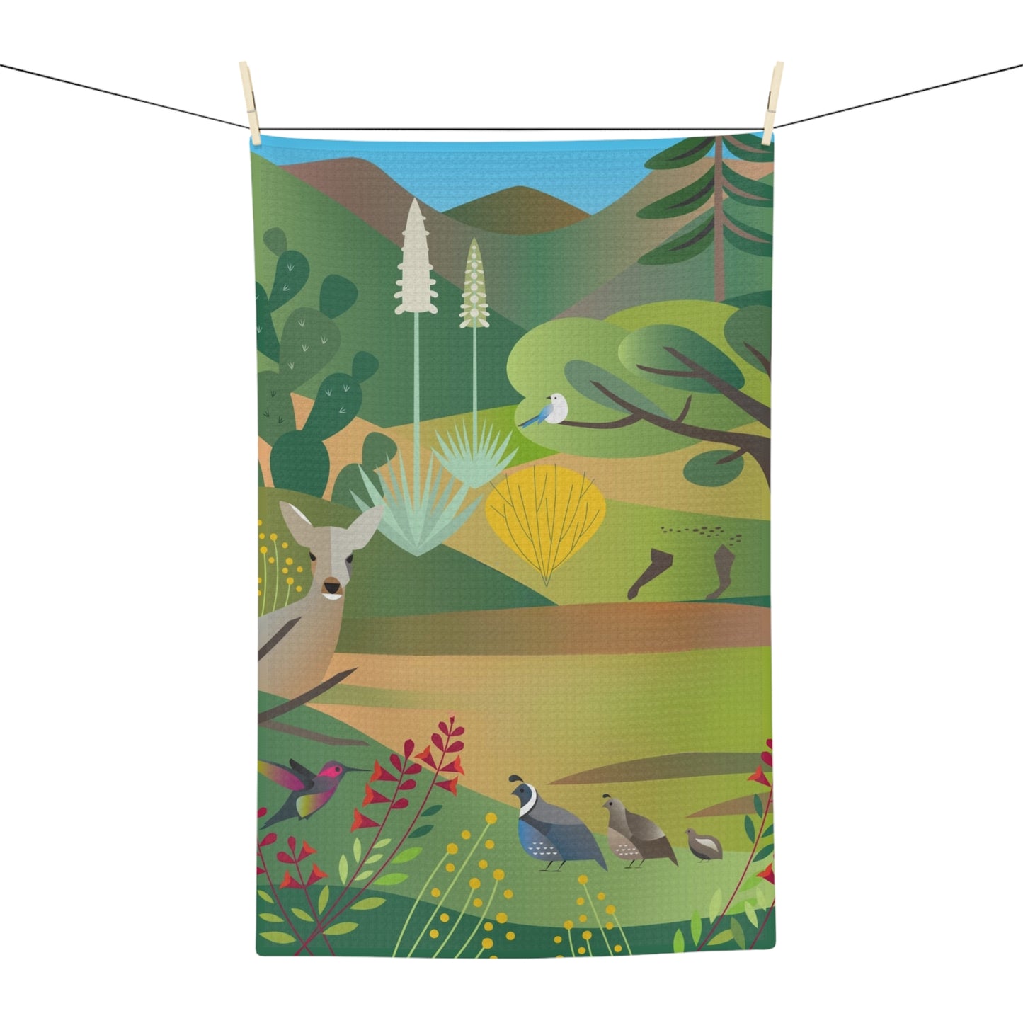 California Wildlife Microfiber Tea Towel