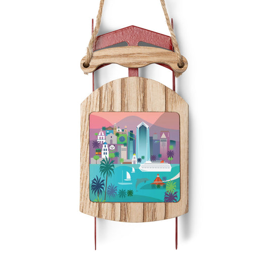 San Diego Sled Ornament