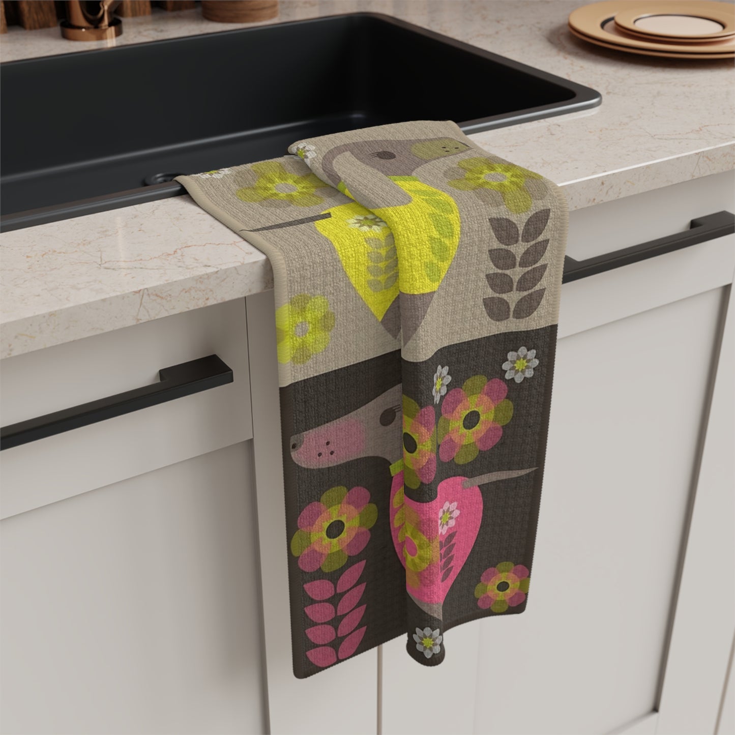 Dachshund for Days Microfiber Tea Towel