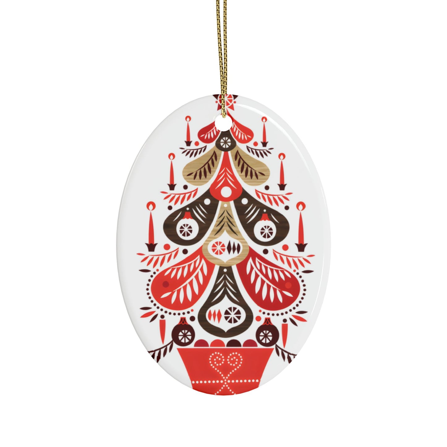 Scandi Tree Ceramic Ornament