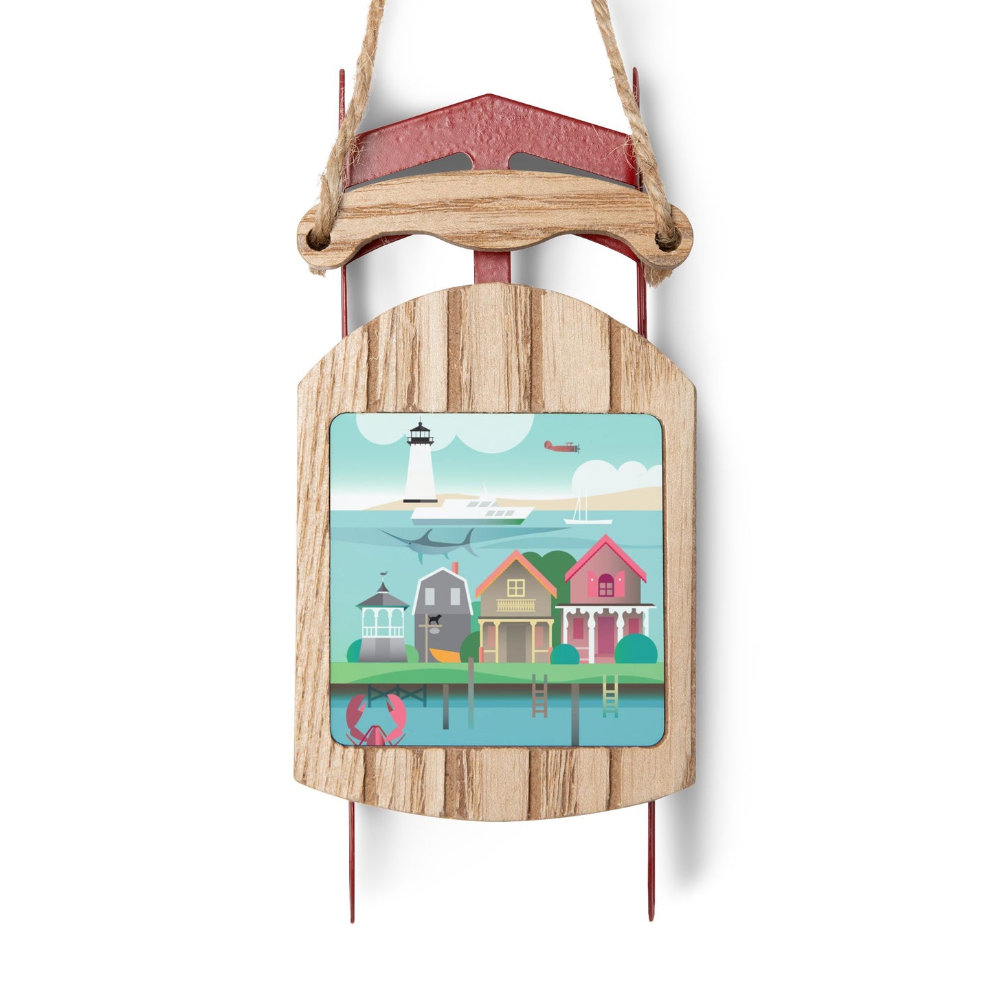 Martha's Vineyard Sled Ornament
