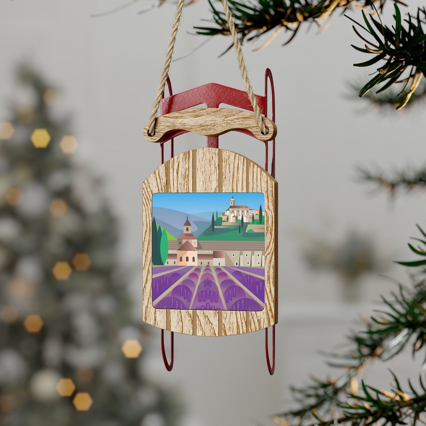 Le Luberon Sled Ornament