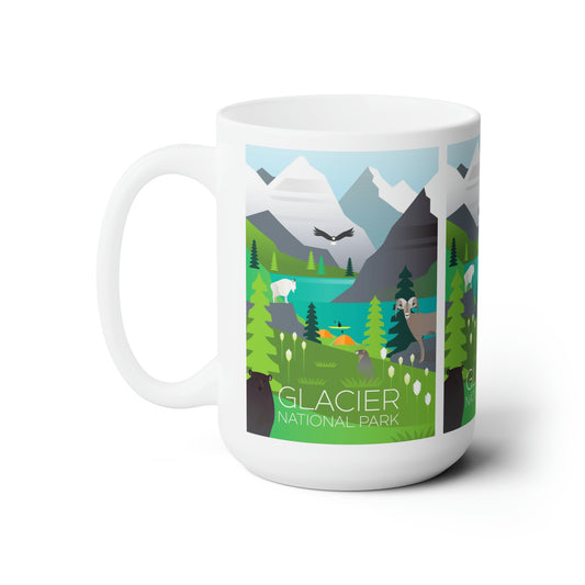 Tasse en céramique du parc national des Glaciers 11oz ou 15oz 