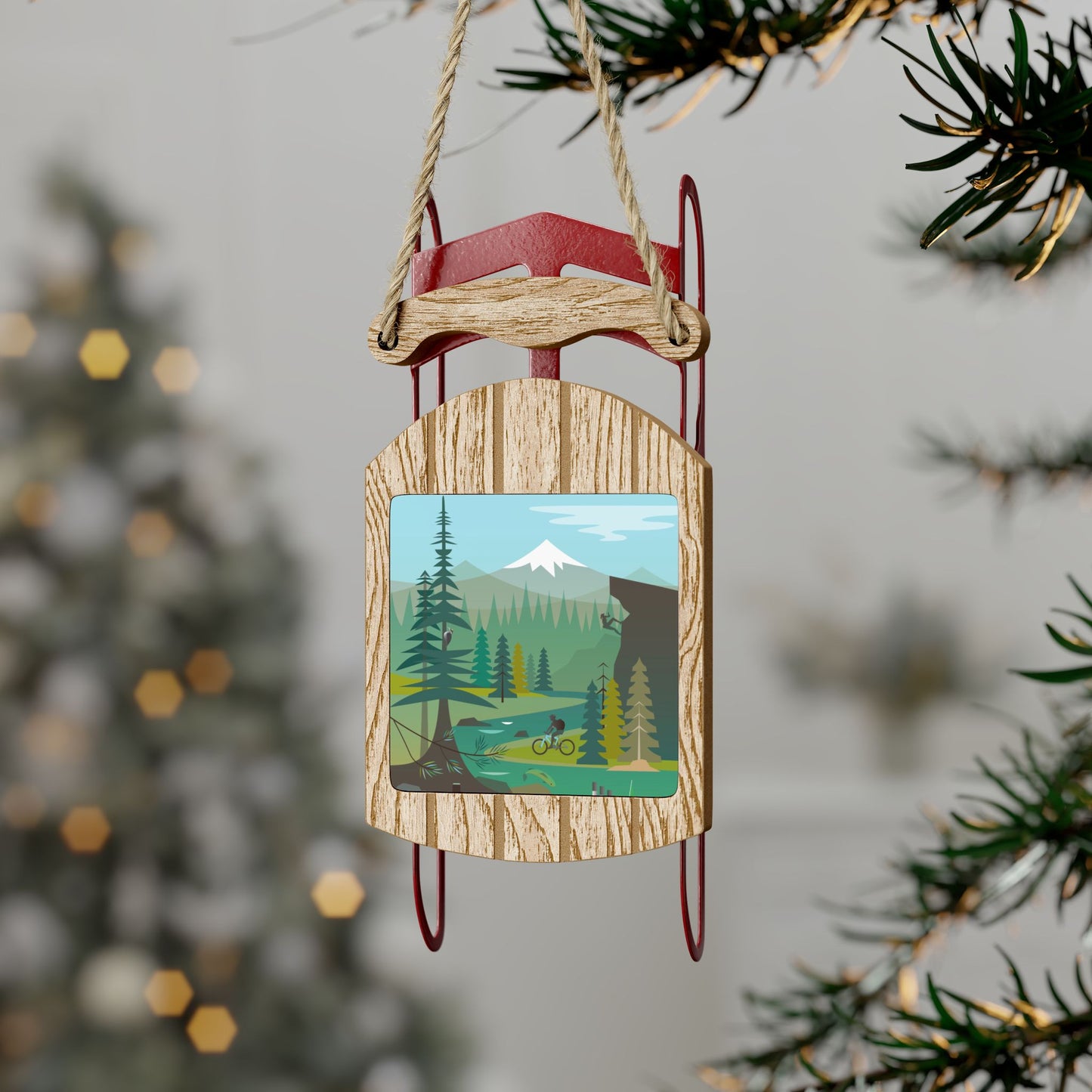 Bend, Oregon Sled Ornament
