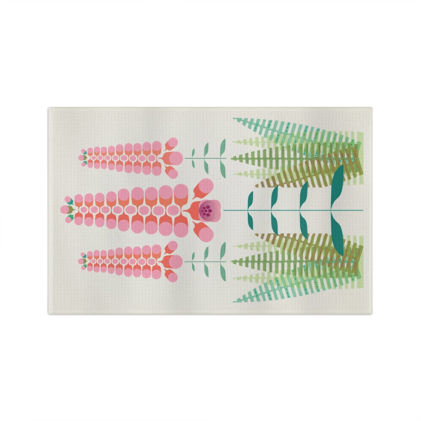 Floral Foxglove & Fern Microfiber Tea Towel