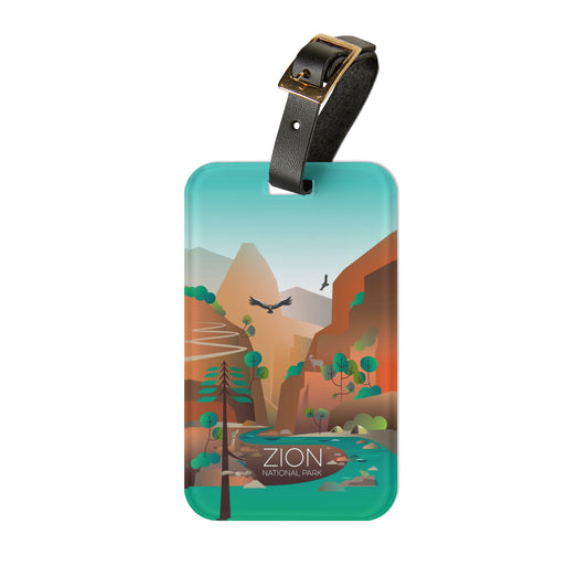 Étiquette de bagage du parc national de Zion