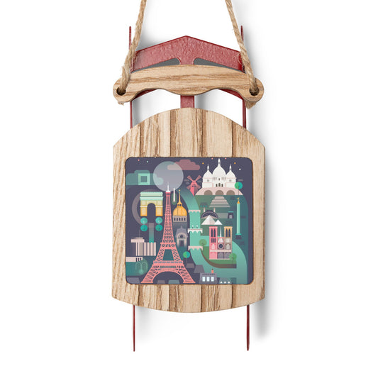 Paris Sled Ornament