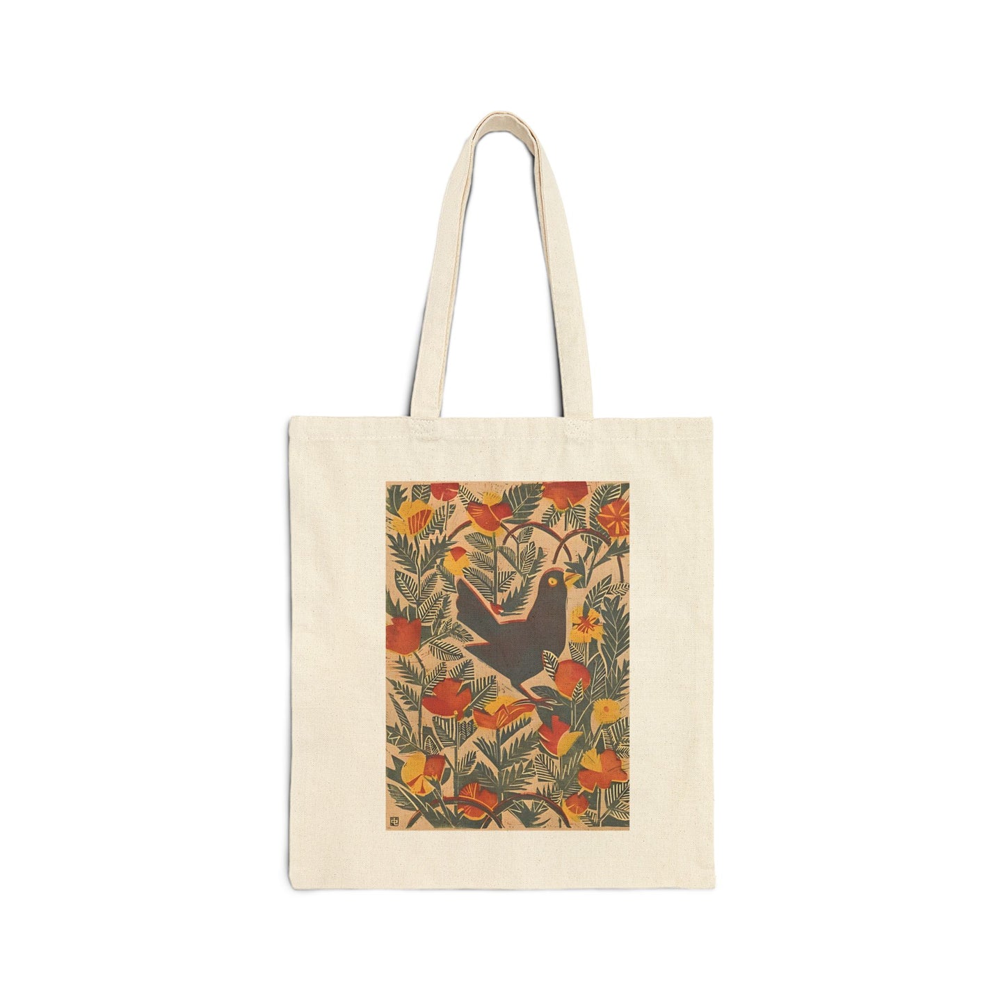 Bird in Orange Tote