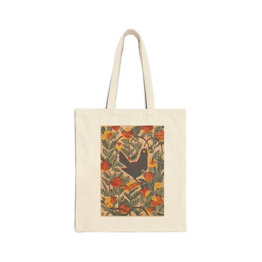 Bird in Orange Tote