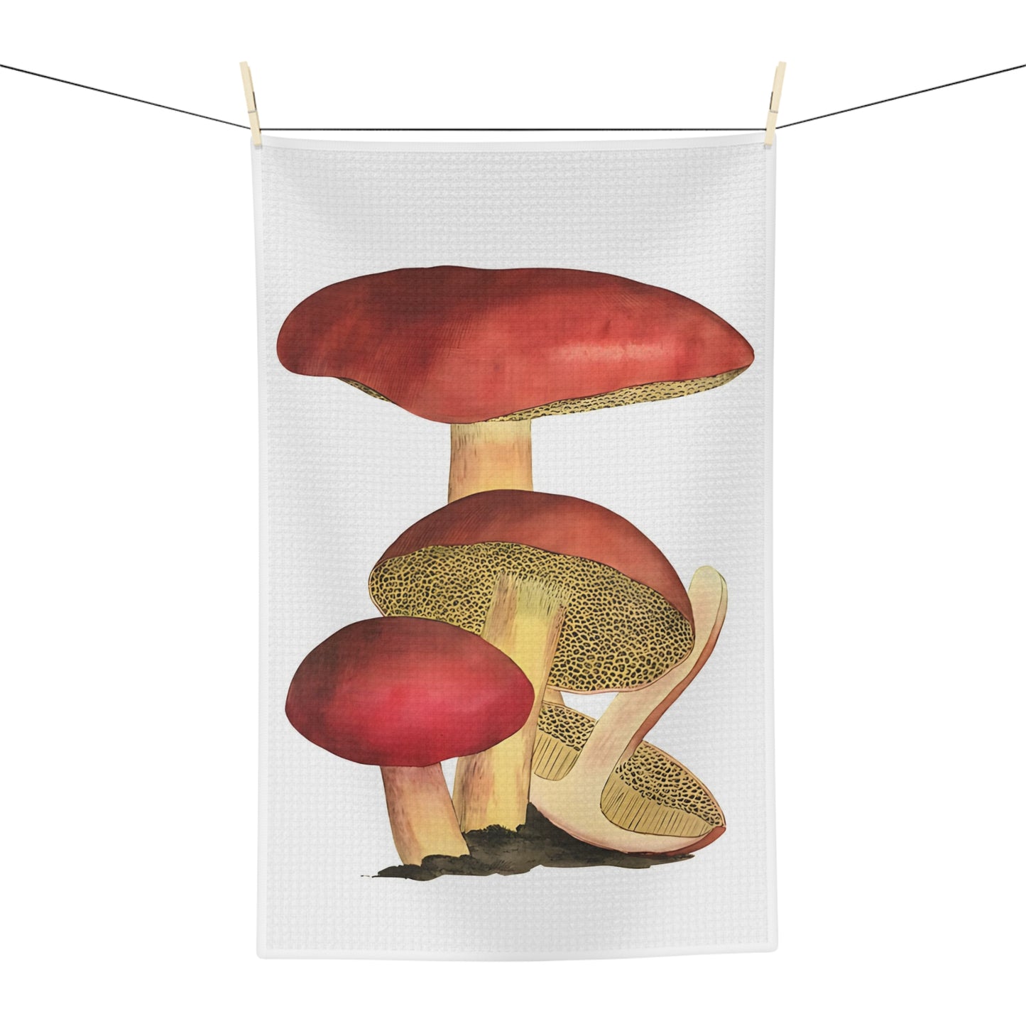 Mushroom Vintage Botanical Tea Towel