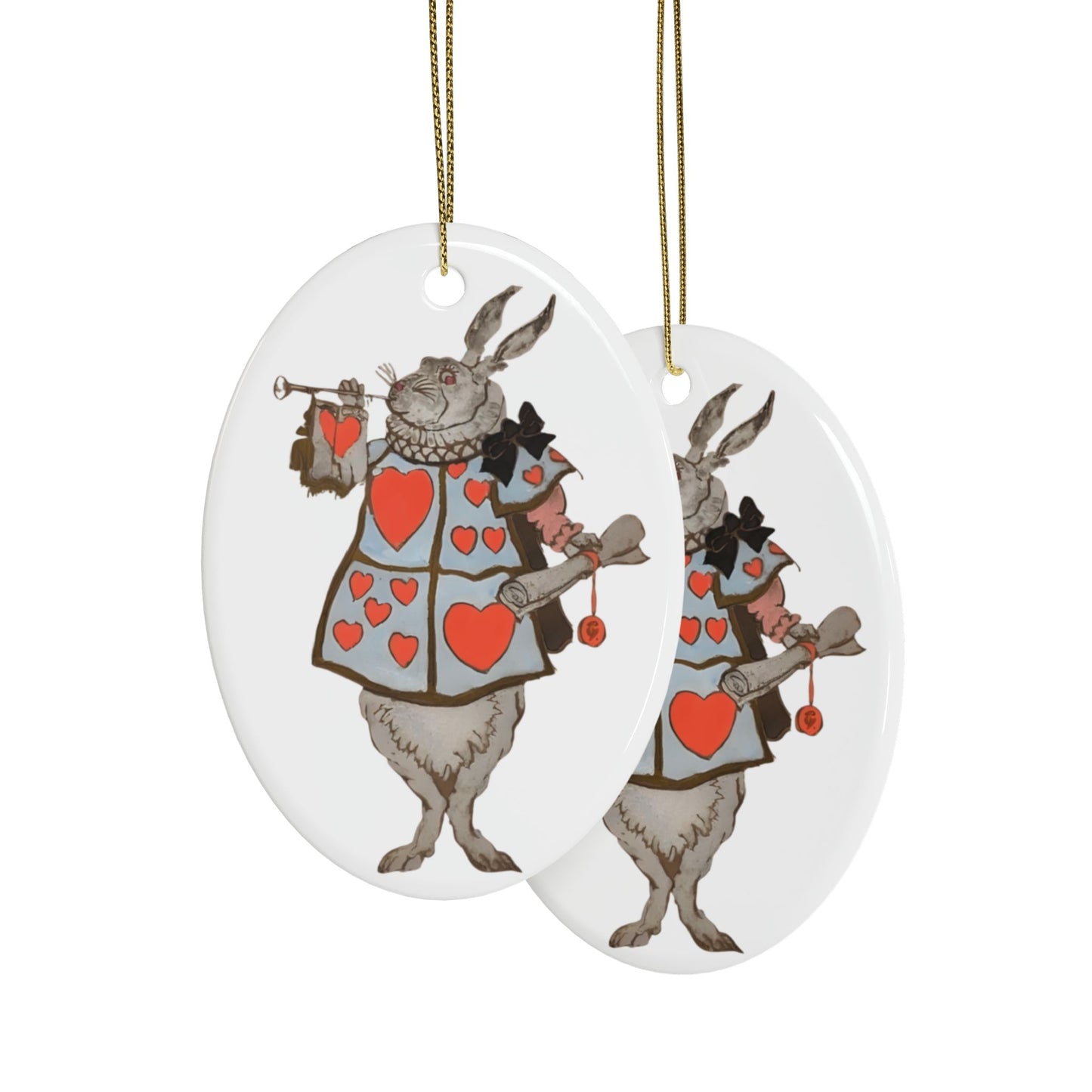 Alice's Rabbit Ceramic Ornament