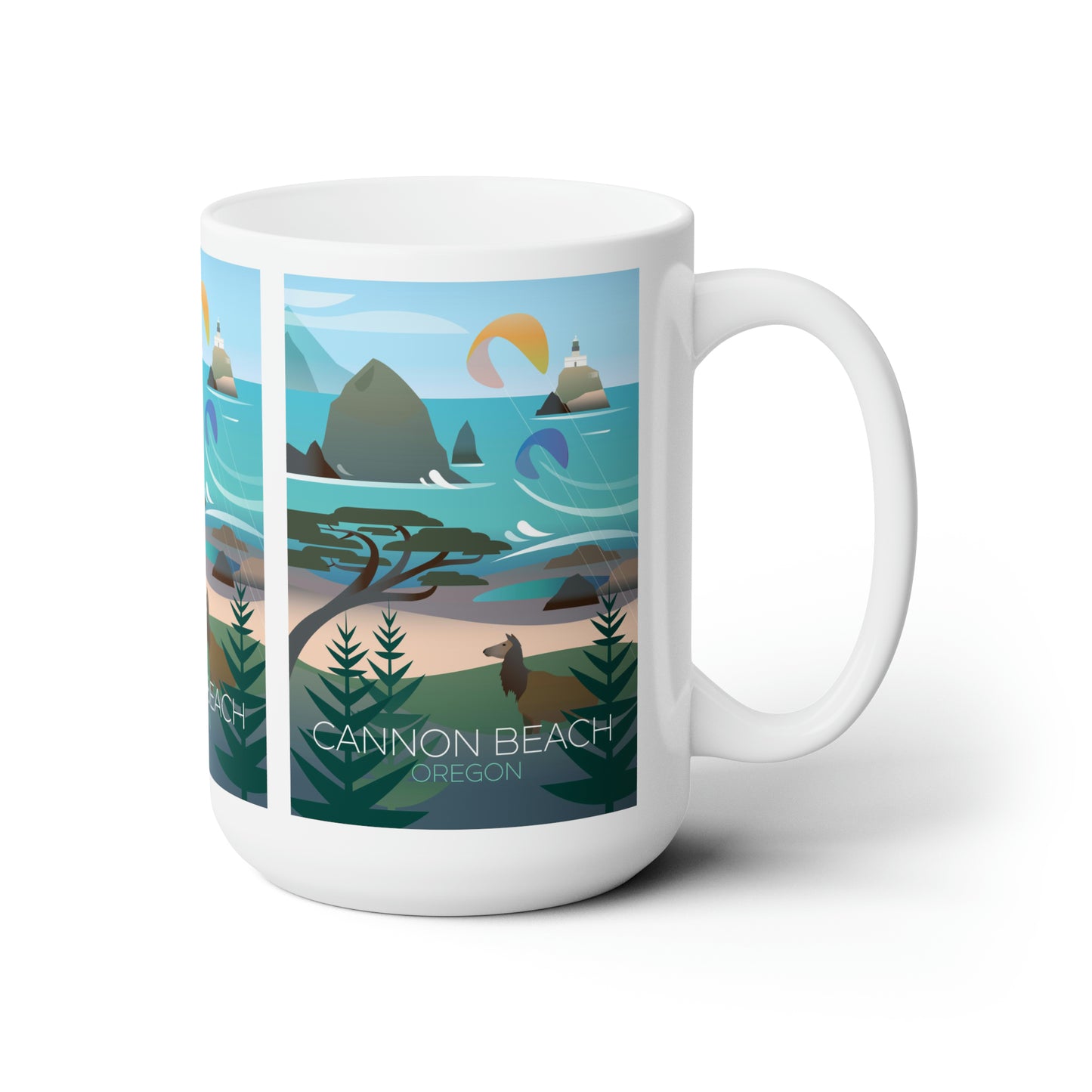 Tasse en céramique Cannon Beach 11oz ou 15oz 