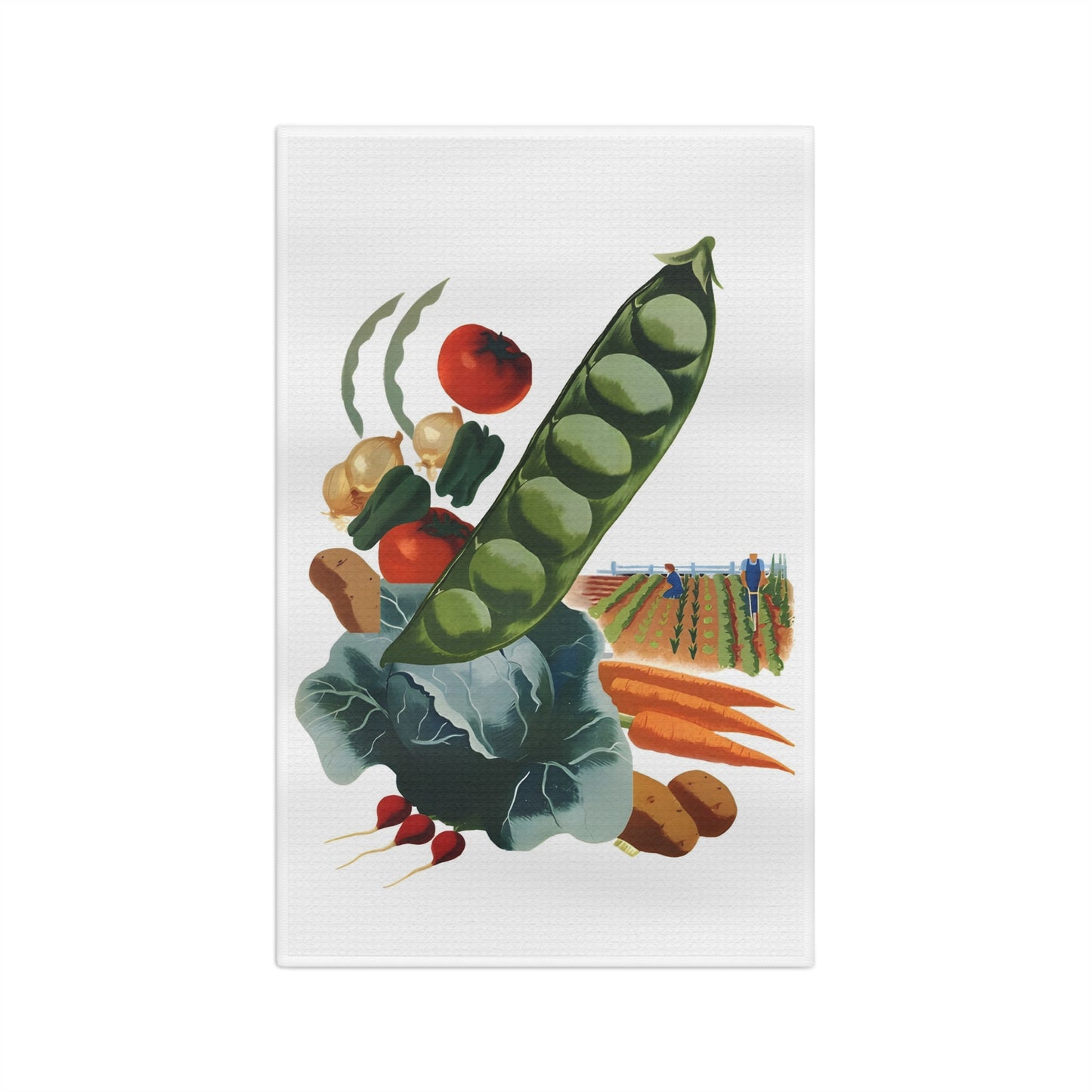 Vintage Victory Garden Microfiber Tea Towel