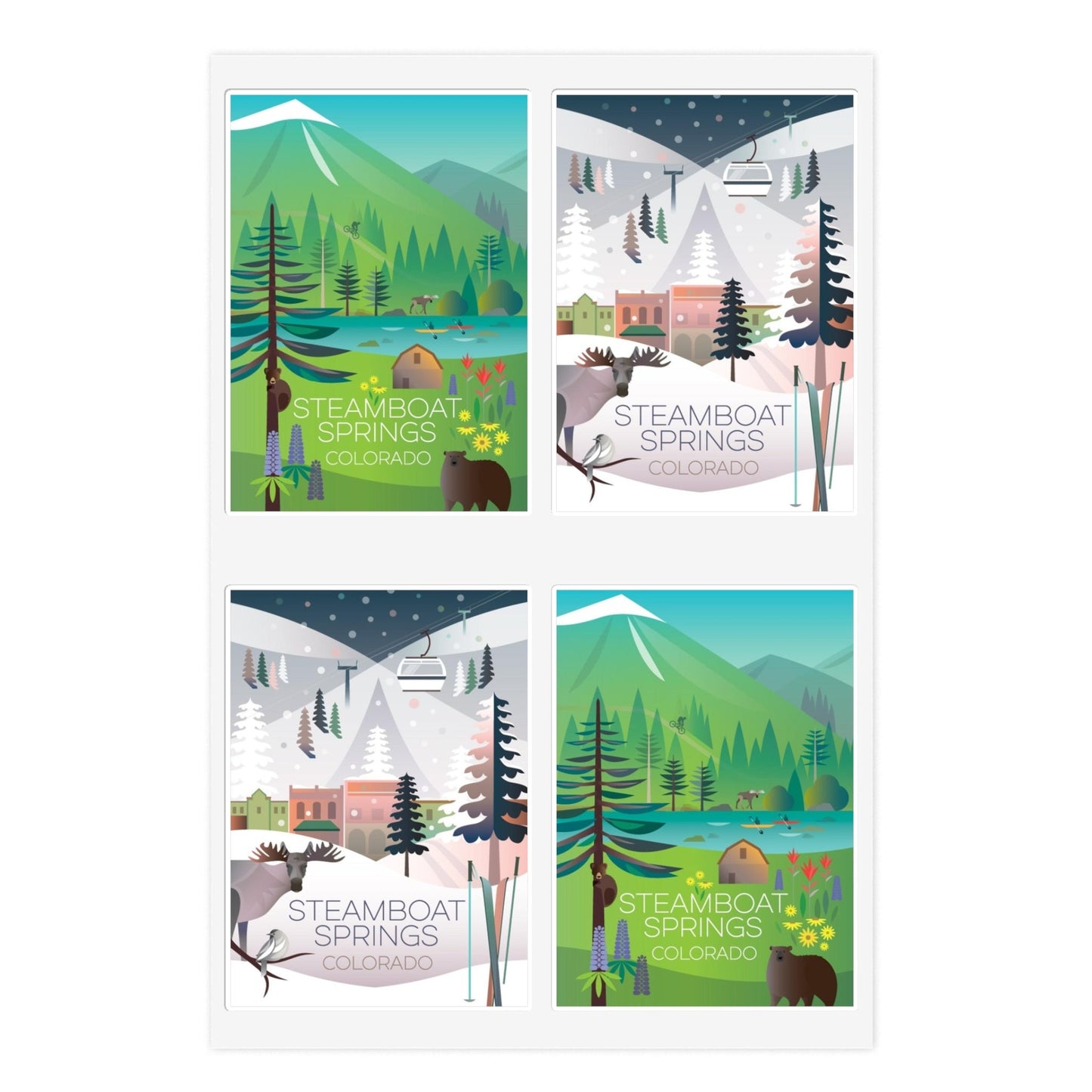Steamboat Springs Assortment Sticker Sheet