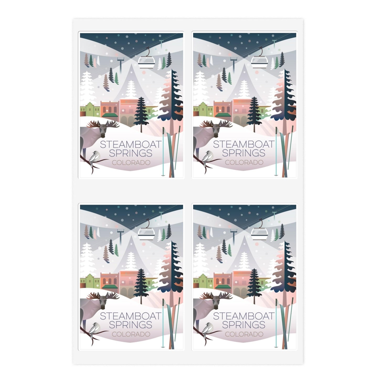 Steamboat Springs Winter Sticker Sheet