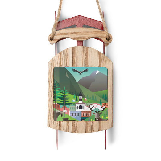Crested Butte Sled Ornament