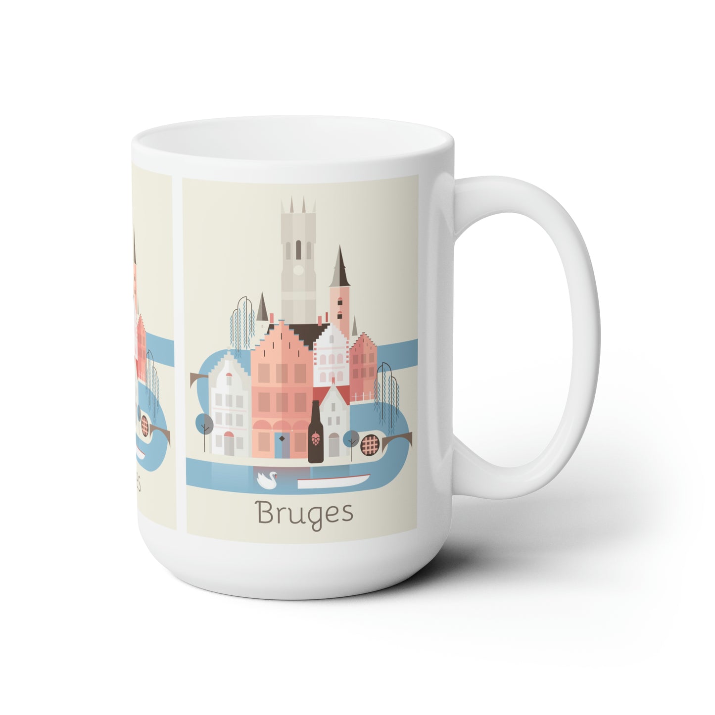 Tasse en céramique Bruges 11oz ou 15oz