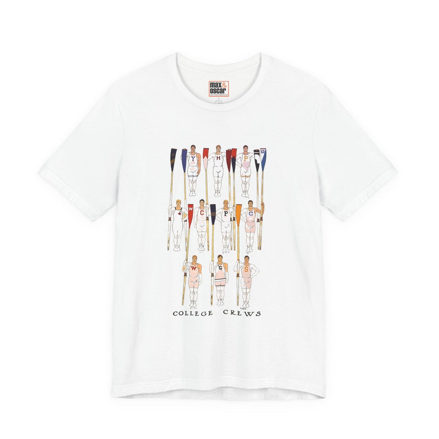 College Crews Rowing Team Vintage Graphic Tee