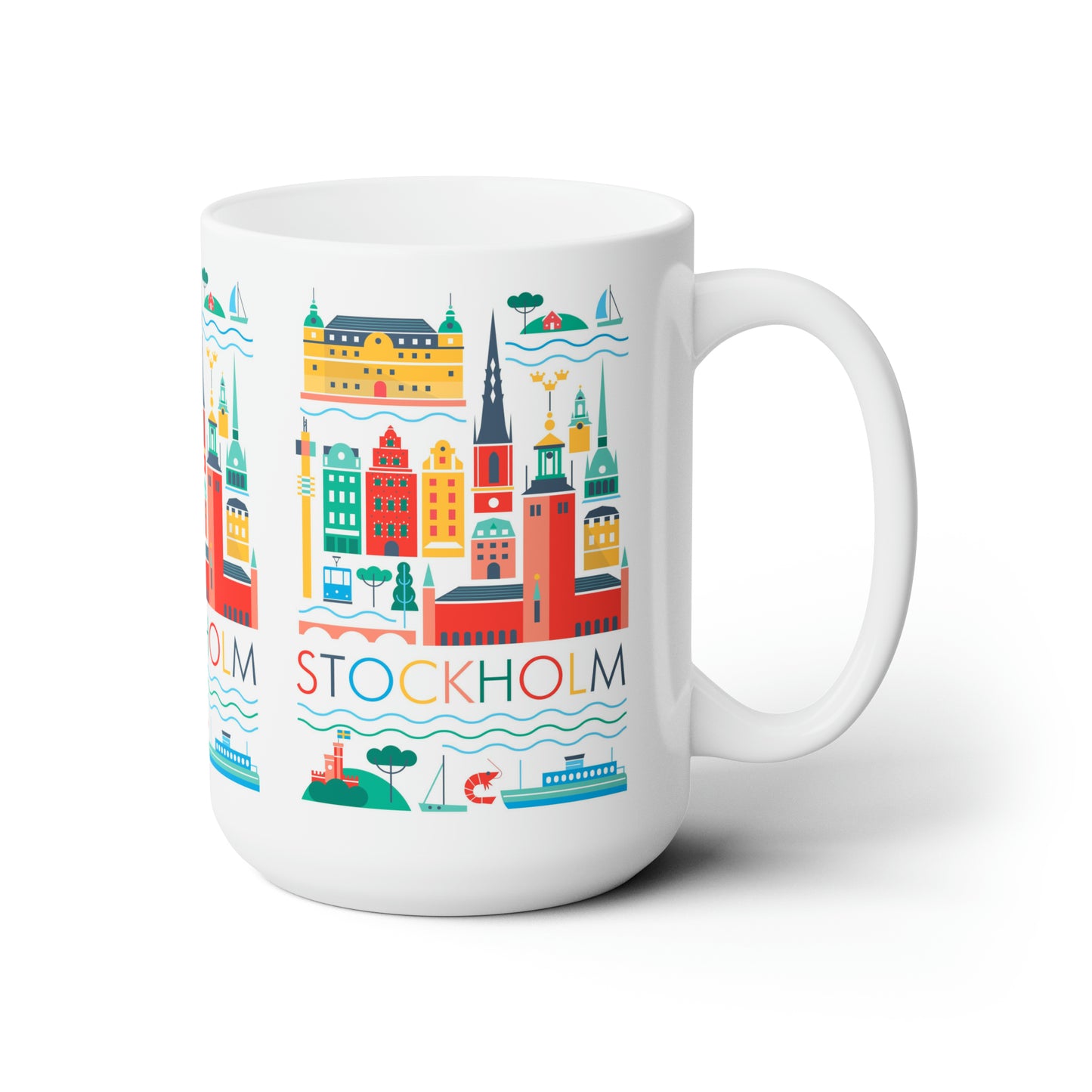 Stockholm Scandi Ceramic Mug 11oz or 15oz